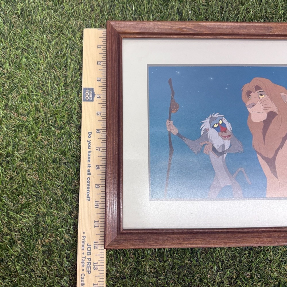 1995 Disney Store Lion King Rafiki & Simba Commemorative Lithograph Framed VTG - Picture 5 of 5
